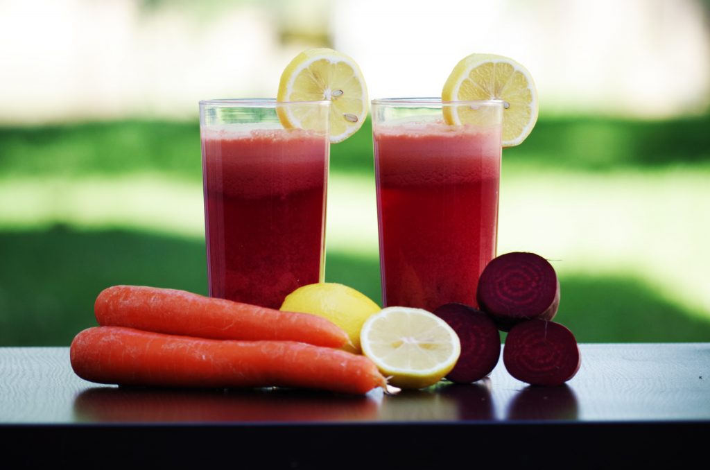 Smoothie betterave rouge pamplemousse